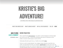 Tablet Screenshot of kristiesbigadventure.com